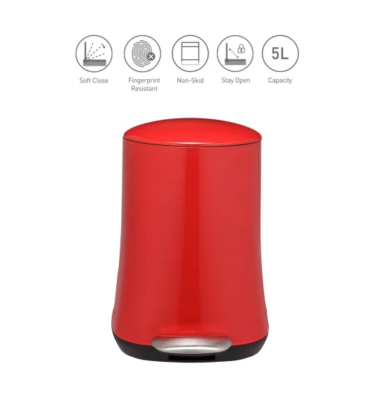 ANDAZ 6866 Fingerprint Resistant Step Bin Red