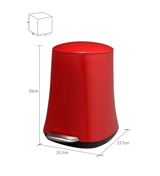 ANDAZ 6866 Fingerprint Resistant Step Bin Red