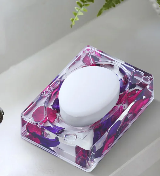 Agua Acrylic Acrylic Soap Dish Pink