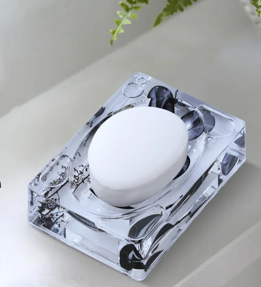 Agua Acrylic Acrylic Soap Dish Black