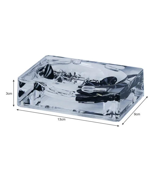 Agua Acrylic Acrylic Soap Dish Black