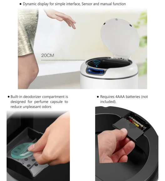 EKO 9255 Galleria Sensor Bin White