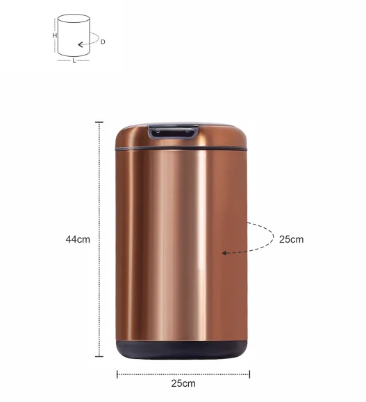 EKO 9255 Galleria Sensor Bin Bronze Copper