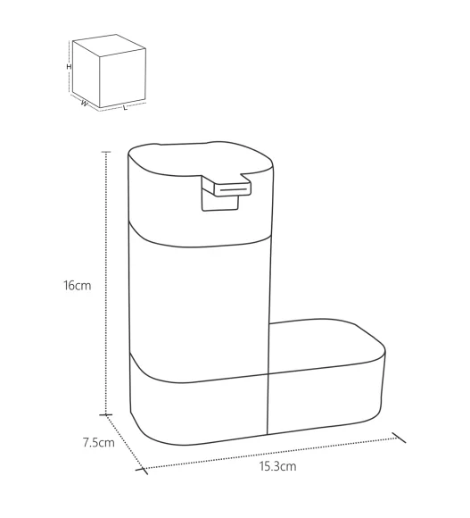 Agua Crystal Acrylic Soap Pump Black