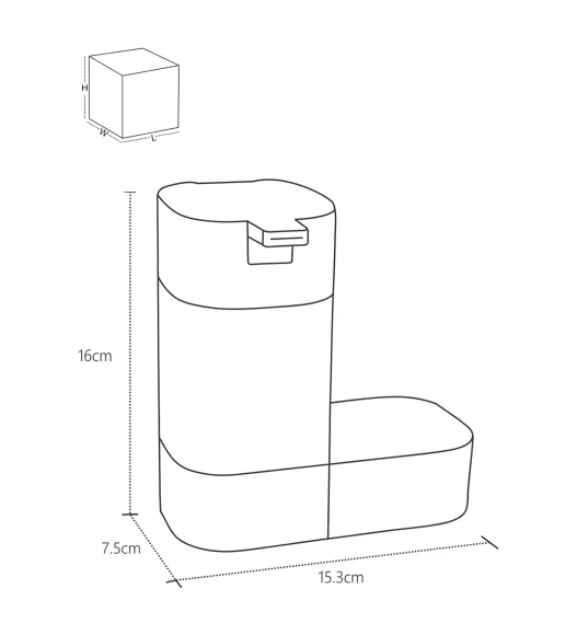 Agua Crystal Acrylic Soap Pump Beige