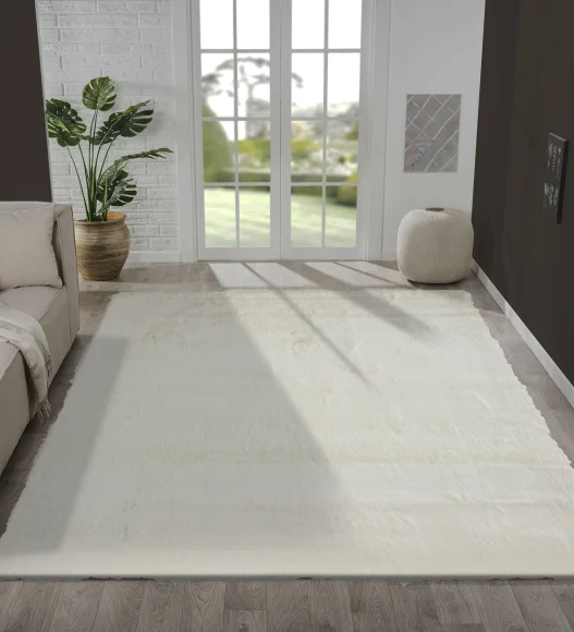 Lucy Solid Carpet White