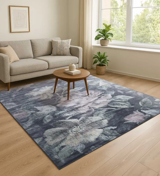 Matrix Floral Carpet D.Grey