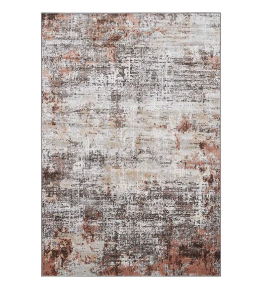 Matrix Abstract Carpet Rust and Cream