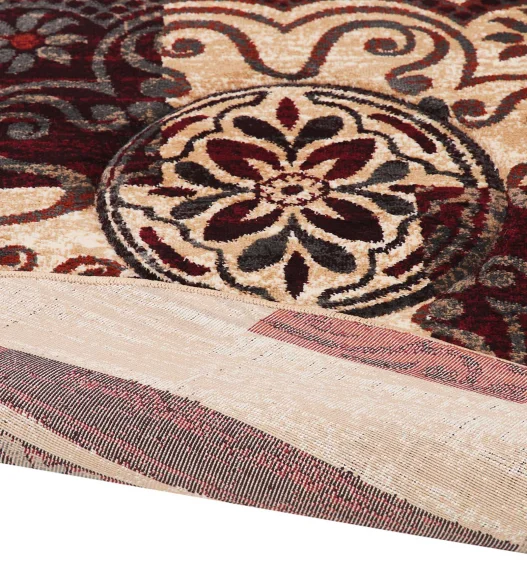 Multi Color Round Shape Classical Pattern Carpet, 120x120 cm
