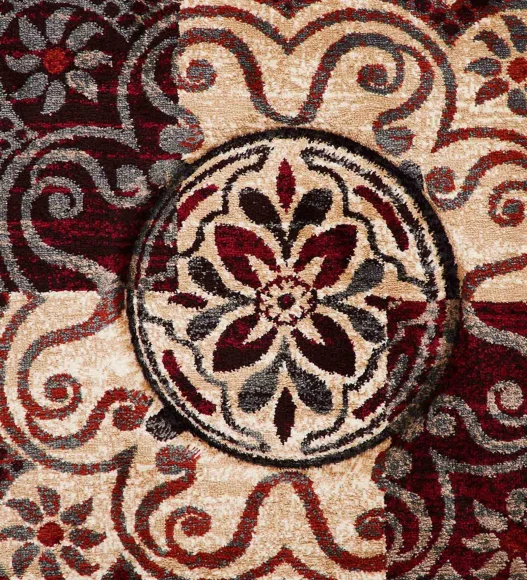 Multi Color Round Shape Classical Pattern Carpet, 120x120 cm