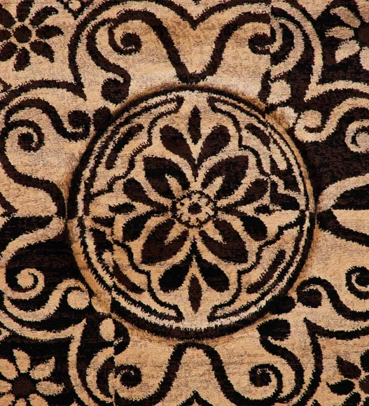 Multi Color Round Shape Classical Pattern Carpet, 120x120 cm