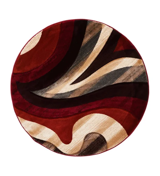 Multi Color Round Shape Neo Abstarct Pattern Carpet, 120x120 cm