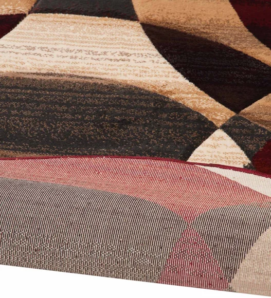 Multi Color Round Shape Abstarct Pattern Carpet, 120x120 cm