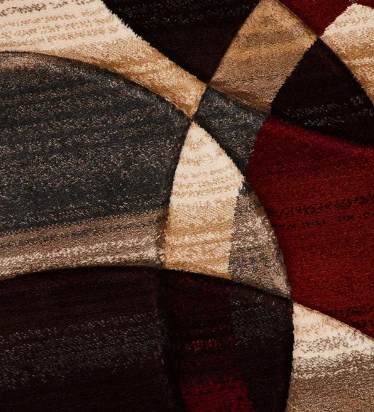 Multi Color Round Shape Abstarct Pattern Carpet, 120x120 cm