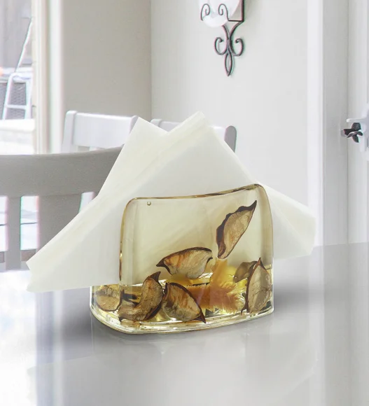 Agua Acrylic Acrylic Napkin Holder Yellow