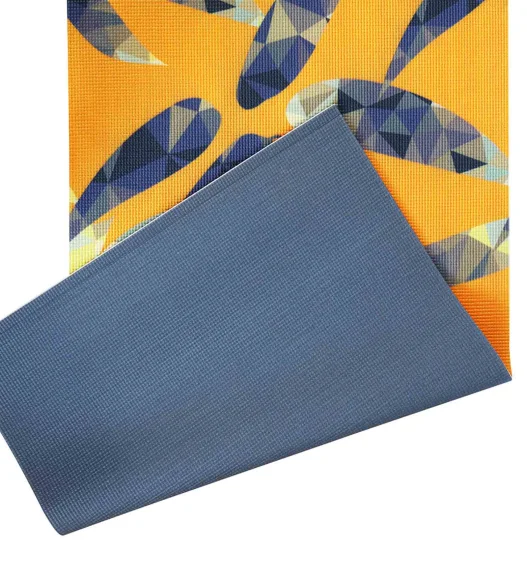 Printed (Yoga Pedia) Anti skid Yoga Mat Yoga Pedia Orange