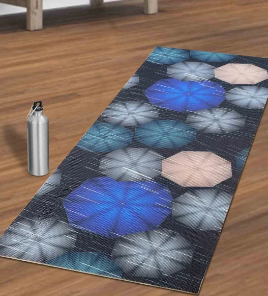 Printed (Yoga Pedia) Anti skid Yoga Mat Yoga Pedia L.Grey
