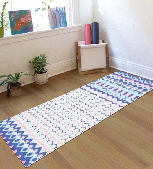 Printed (Yoga Pedia) Anti skid Yoga Mat Yoga Pedia R.Blue