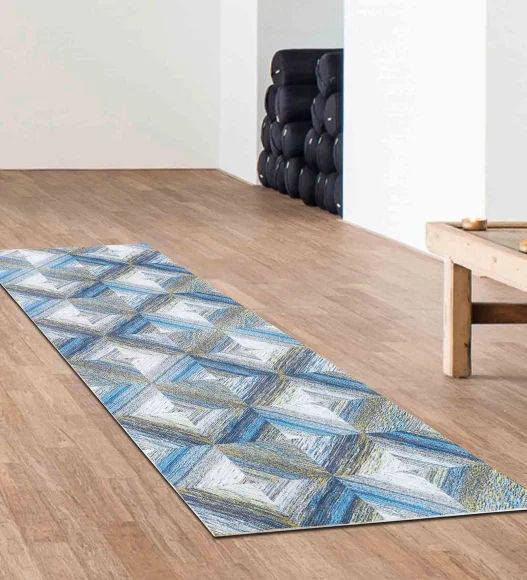 Printed (Yoga Pedia) Anti skid Yoga Mat Yoga Pedia Teal