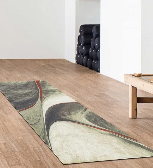 Printed (Yoga Pedia) Anti skid Yoga Mat Yoga Pedia Brown Ivory