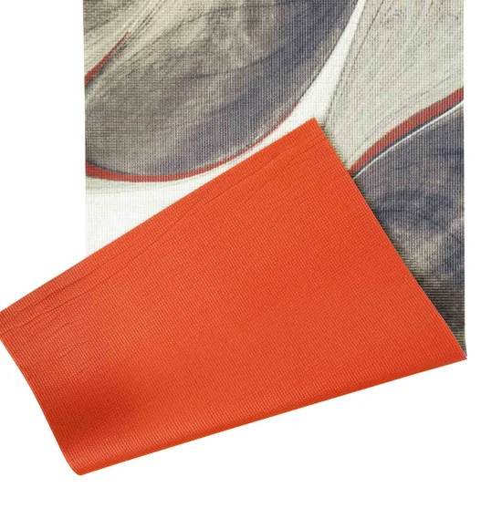 Printed (Yoga Pedia) Anti skid Yoga Mat Yoga Pedia Brown Ivory