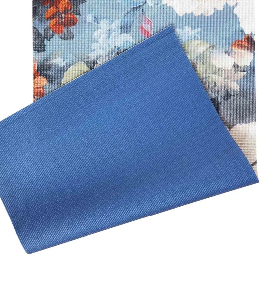 Printed (Yoga Pedia) Anti skid Yoga Mat Yoga Pedia Sky Blue