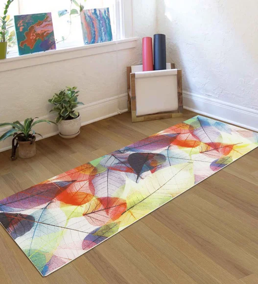Printed (Yoga Pedia) Anti skid Yoga Mat Yoga Pedia Vermilion