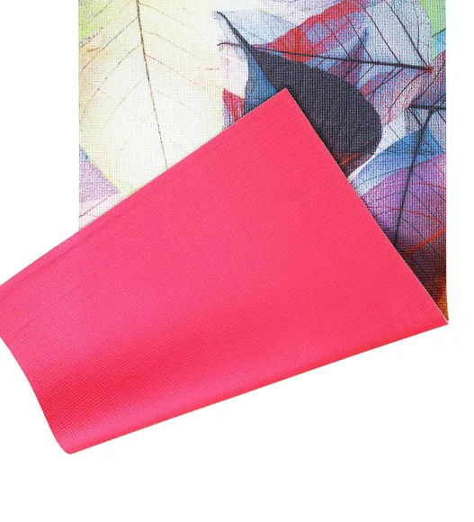 Printed (Yoga Pedia) Anti skid Yoga Mat Yoga Pedia Vermilion