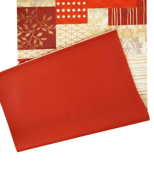 Printed (Yoga Pedia) Anti skid Yoga Mat Yoga Pedia Orange Cream