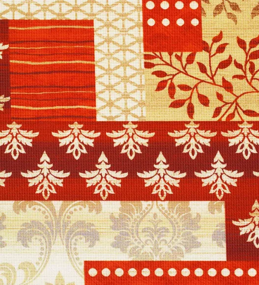 Printed (Yoga Pedia) Anti skid Yoga Mat Yoga Pedia Orange Cream