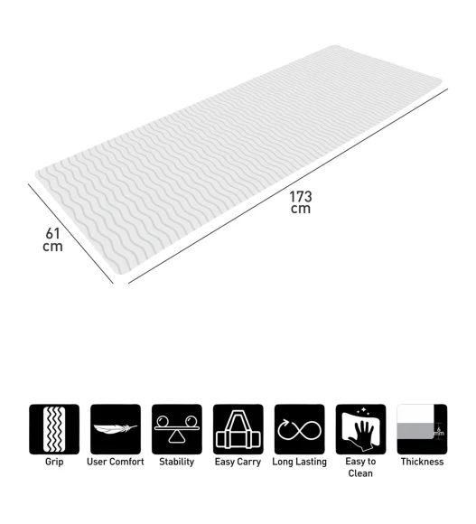 Printed (Yoga Pedia) Anti skid Yoga Mat Yoga Pedia Orange Cream