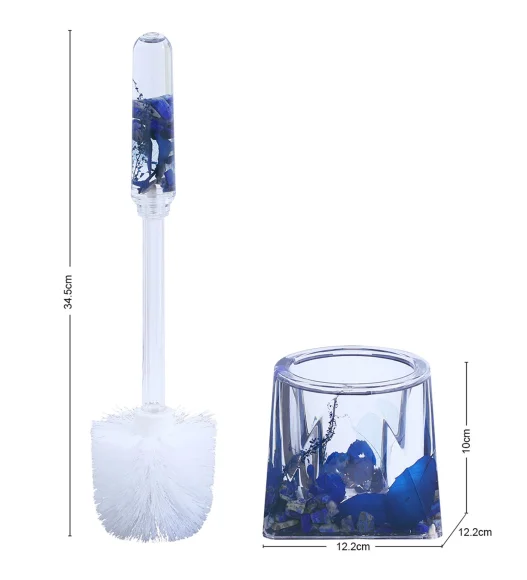 Agua Acrylic Acrylic Toiletbrush Holder Blue