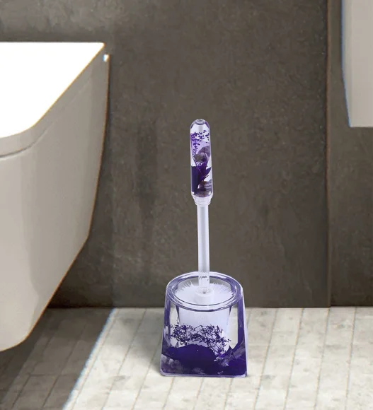 Agua Acrylic Acrylic Toiletbrush Holder Purple