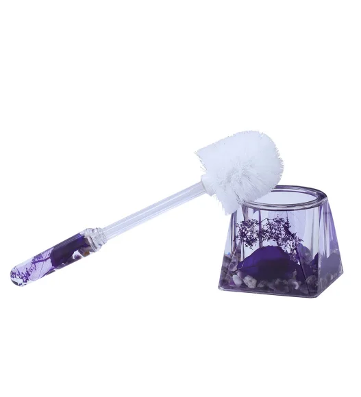 Agua Acrylic Acrylic Toiletbrush Holder Purple