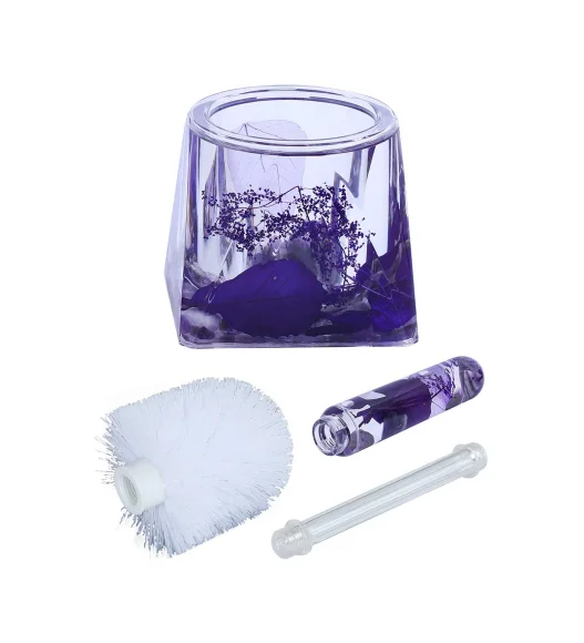 Agua Acrylic Acrylic Toiletbrush Holder Purple