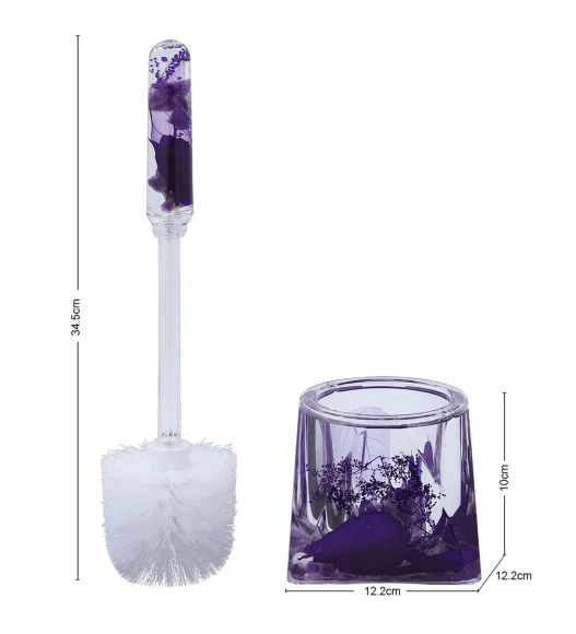 Agua Acrylic Acrylic Toiletbrush Holder Purple