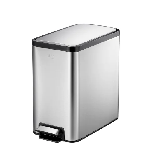 EKO 9376 Eco Slim Stainless Steel Fingerprint Resistant Step Bin Metallic