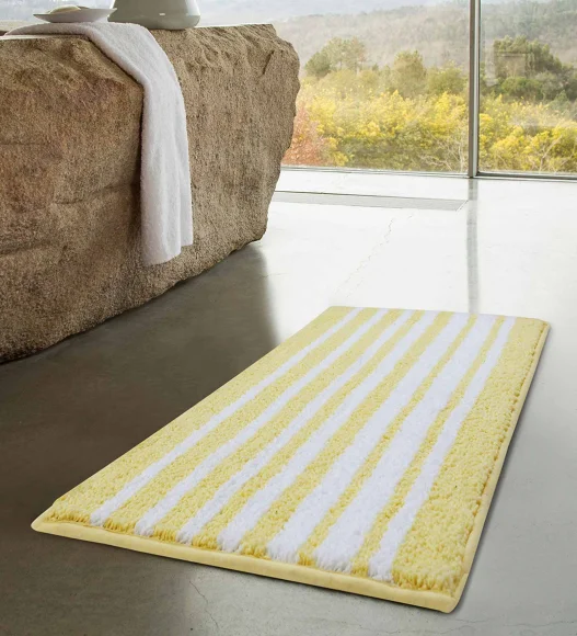 Joel Reversible Bath Mat Yellow White