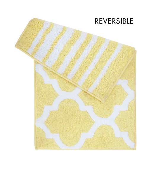 Joel Reversible Bath Mat Yellow White