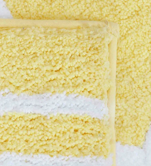 Joel Reversible Bath Mat Yellow White