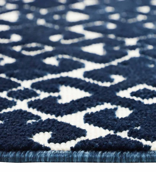 Reflex New Geometric Carpet Navy Blue