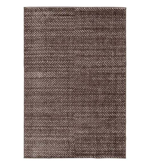 Brown Striped Pattern  Polypropylene Runner, 80x150 cm