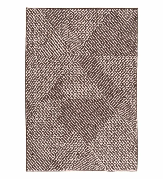 Brown Striped Pattern  Polypropylene Runner, 80x150 cm