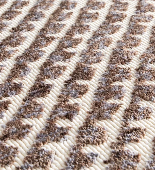 Brown Striped Pattern  Polypropylene Runner, 80x150 cm