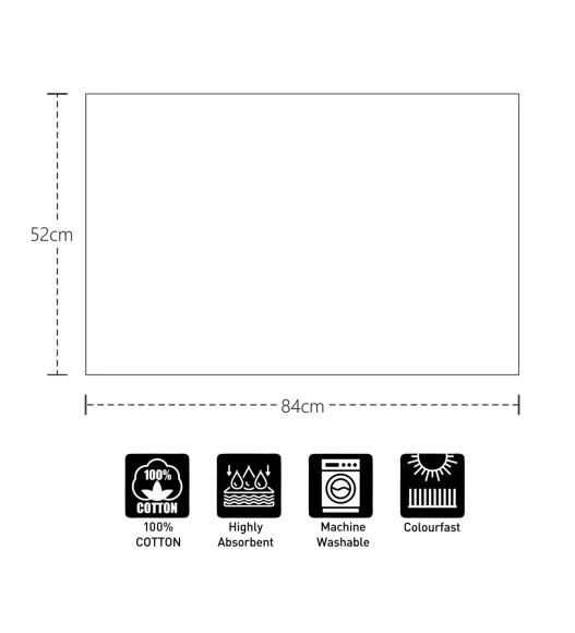 Ozen Anti skid Cotton Bath Mat Grey