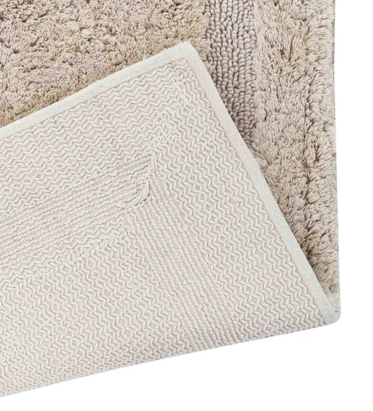 Ozen Anti skid Cotton Bath Mat Beige