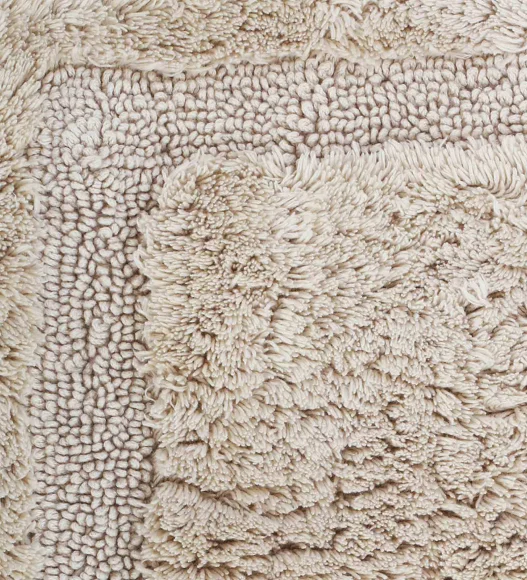Ozen Anti skid Cotton Bath Mat Beige