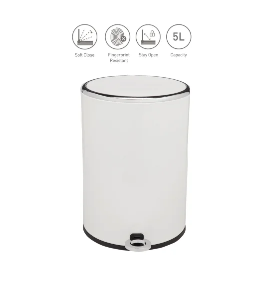 ANDAZ 6856 Fingerprint Resistant Step Bin White