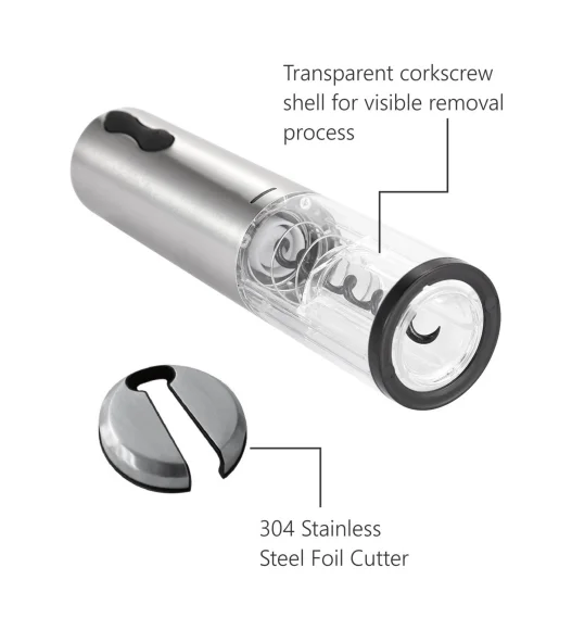 Boer Electric Wine Opener Metallic