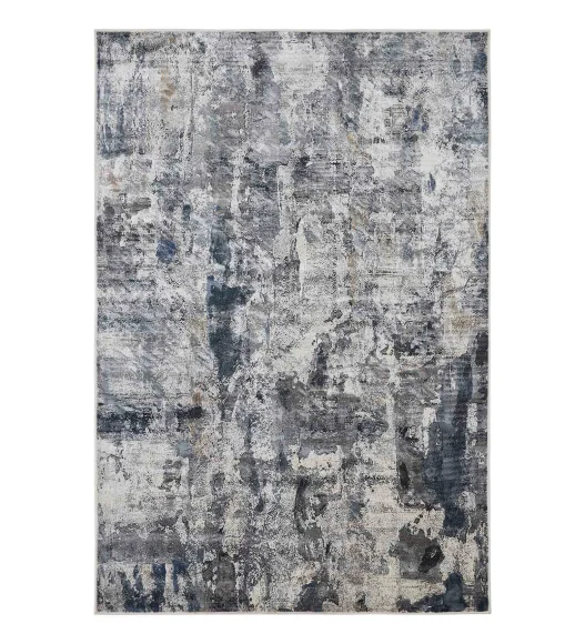 Matrix Abstract Carpet Blue and Grey